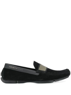 Emporio Armani logo print loafers