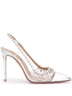 Aquazzura heeled crystal embellished pumps