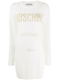 Moschino трикотажное платье с логотипом