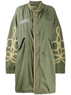R13 embroidered parka coat