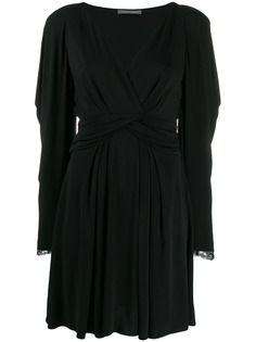Alberta Ferretti платье с кружевными рукавами