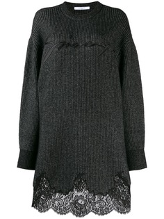 Givenchy платье-джемпер с кружевом