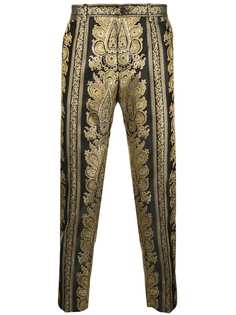 Dolce & Gabbana жаккардовые брюки строгого кроя