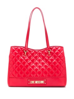 Love Moschino стеганая сумка-тоут