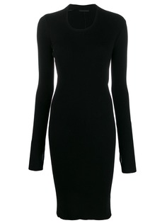 Helmut Lang fitted ribbed knit dress