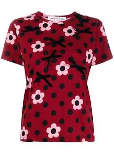 Comme Des Garçons Girl floral polka dot T-shirt