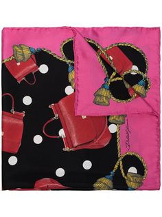 Dolce & Gabbana handbag polka-dot print scarf