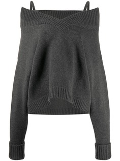 Maison Margiela трикотажный джемпер с открытыми плечами
