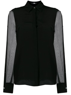 Karl Lagerfeld футболка с прозрачными рукавами