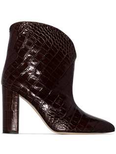 Paris Texas croc-effect 100mm ankle boots