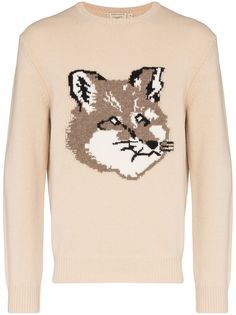 Maison Kitsuné KITS FOX HEAD CRW SWTR BEIG