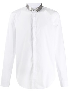 Unconditional metallic detailed shirt