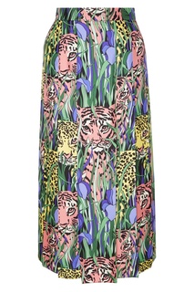 Разноцветная юбка с принтом Feline Garden Gucci
