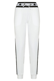 Белые брюки-джоггеры с контрастной отделкой Philipp Plein