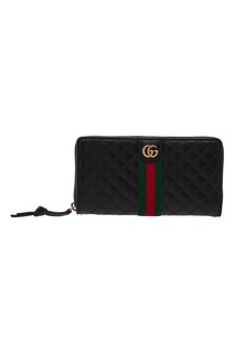 Черный кожаный кошелек Gucci