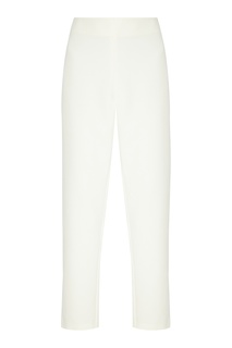 Белые брюки из эластичной ткани St. John