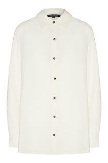 Белая блуза на пуговицах St. John