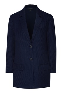 Синий пиджак из вискозы и шерсти St. John