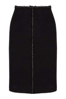 Черная юбка с блестящей отделкой St. John