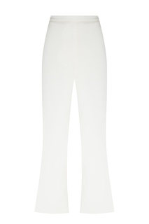 Расклешенные молочно-белые брюки St. John