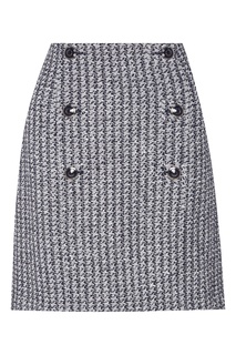 Короткая юбка с эмалированными пуговицами St. John