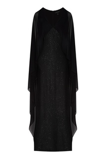 Черное платье с кейпом St. John