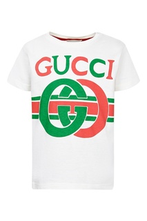 Футболка с логотипом Gucci Kids