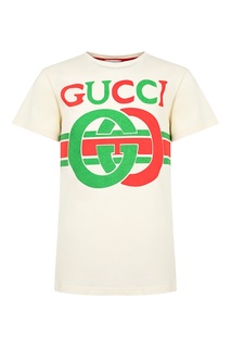 Хлопковая футболка Gucci Kids