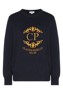 Синий джемпер с логотипом Claudie Pierlot