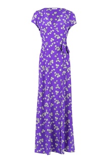 Фиолетовое платье-макси с цветочным узором P.A.R.O.S.H.