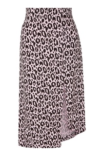 Розовая юбка с леопардовым принтом Maje