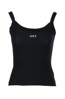 Черный топ с мини-логотипом Off White
