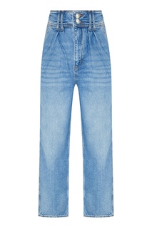 Голубые джинсы высокой посадки Sandro
