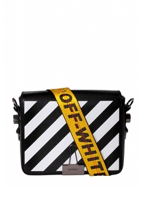Черная сумка-кроссбоди в полоску Off White