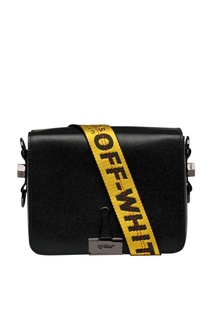 Черная сумка с текстильным ремнем Off White