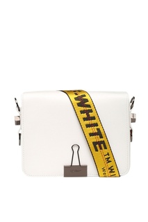 36. Белая сумка с текстильным ремнем Off White