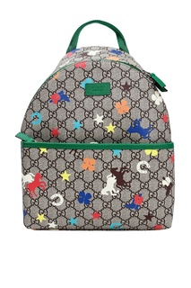 Рюкзак с комбинированным принтом Gucci Kids