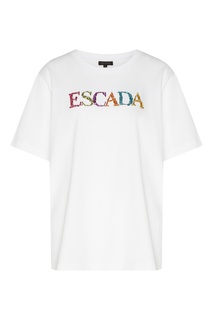 Белая майка с декором Escada