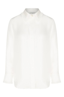 Белая блузка с рюшами Sandro