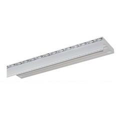 Карниз потолочный пластиковый DDA Прямой Гранд трехрядный белый хром 2.2