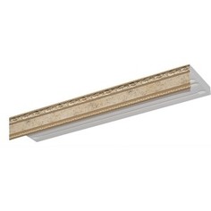 Карниз потолочный пластиковый DDA Прямой Гранд двухрядный бронза 2.2