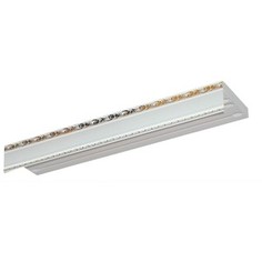 Карниз потолочный пластиковый DDA Прямой Гранд трехрядный белый 3.6