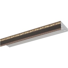 Карниз потолочный пластиковый DDA Прямой Гранд трехрядный венге 2.0