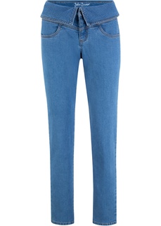 Джинсы стрейч CLASSIC FIT с отворачиваемым поясом Bonprix