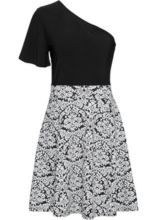 Трикотажное платье на одно плечо Bonprix