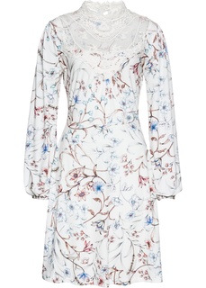 Трикотажное платье с кружевом Bonprix