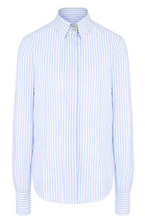 Блуза из смеси хлопка и льна в полоску Kiton