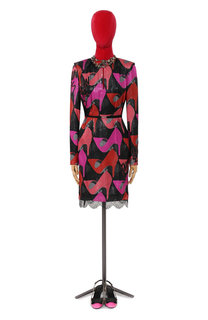 Платье с поясом Lanvin