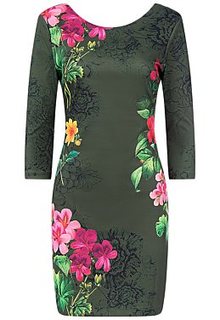 Зеленое платье с принтом Desigual