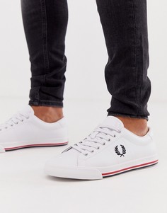 Белые кожаные кроссовки Fred Perry Underspin